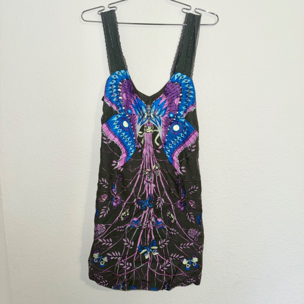 free people butterfly mini dress